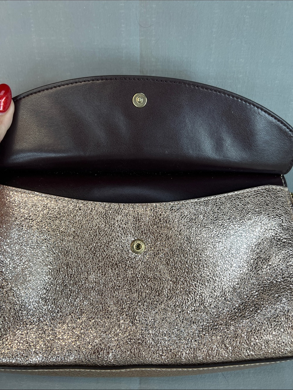 Coach 2018 metallic gold large wristlet - Picture 2 of 5